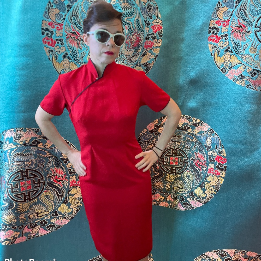 Vintage / Tomato / Red / #Cheongsam / #Qipao / #WiggleDress